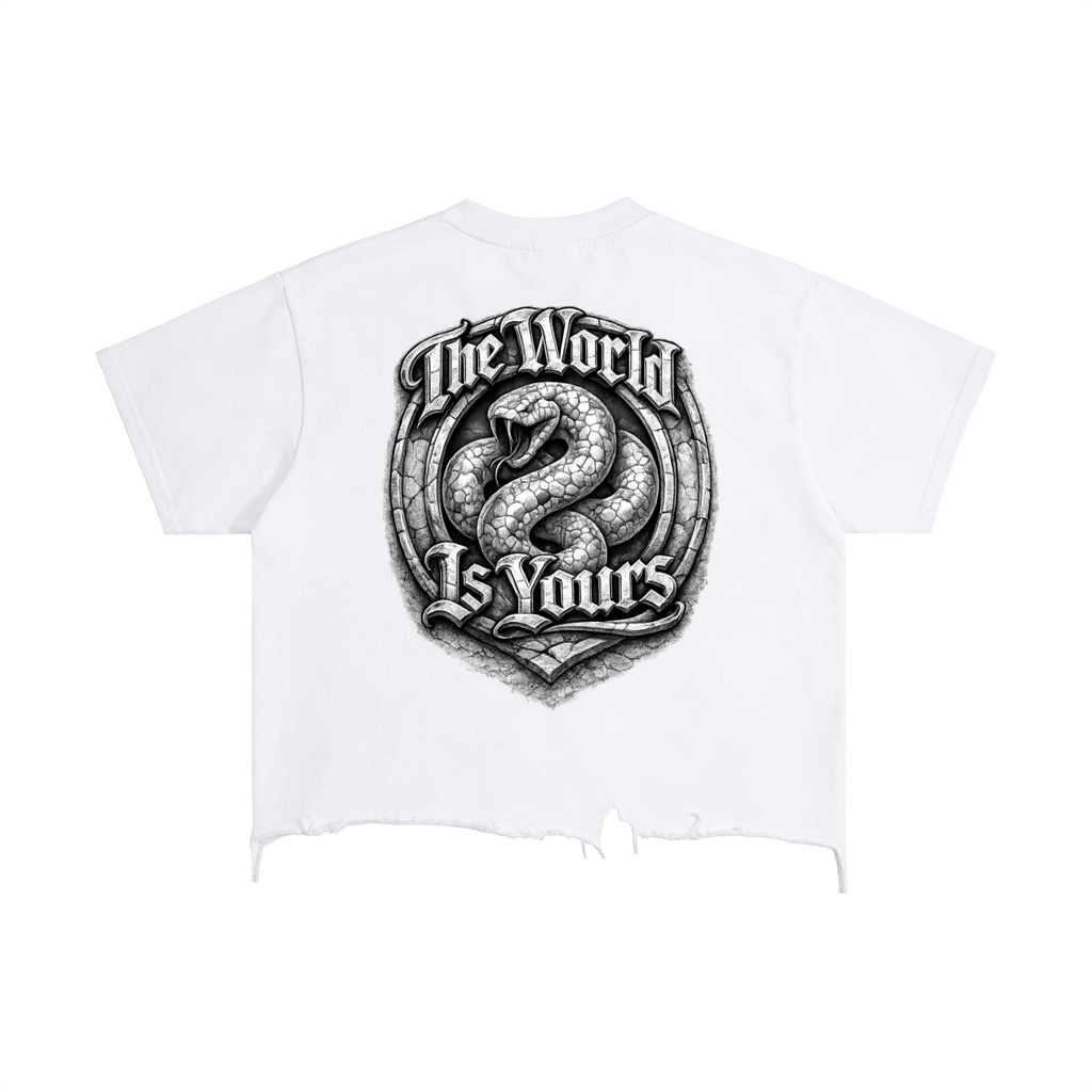 2500 Vintage Wash Boxy Distressed Hem T-Shirt