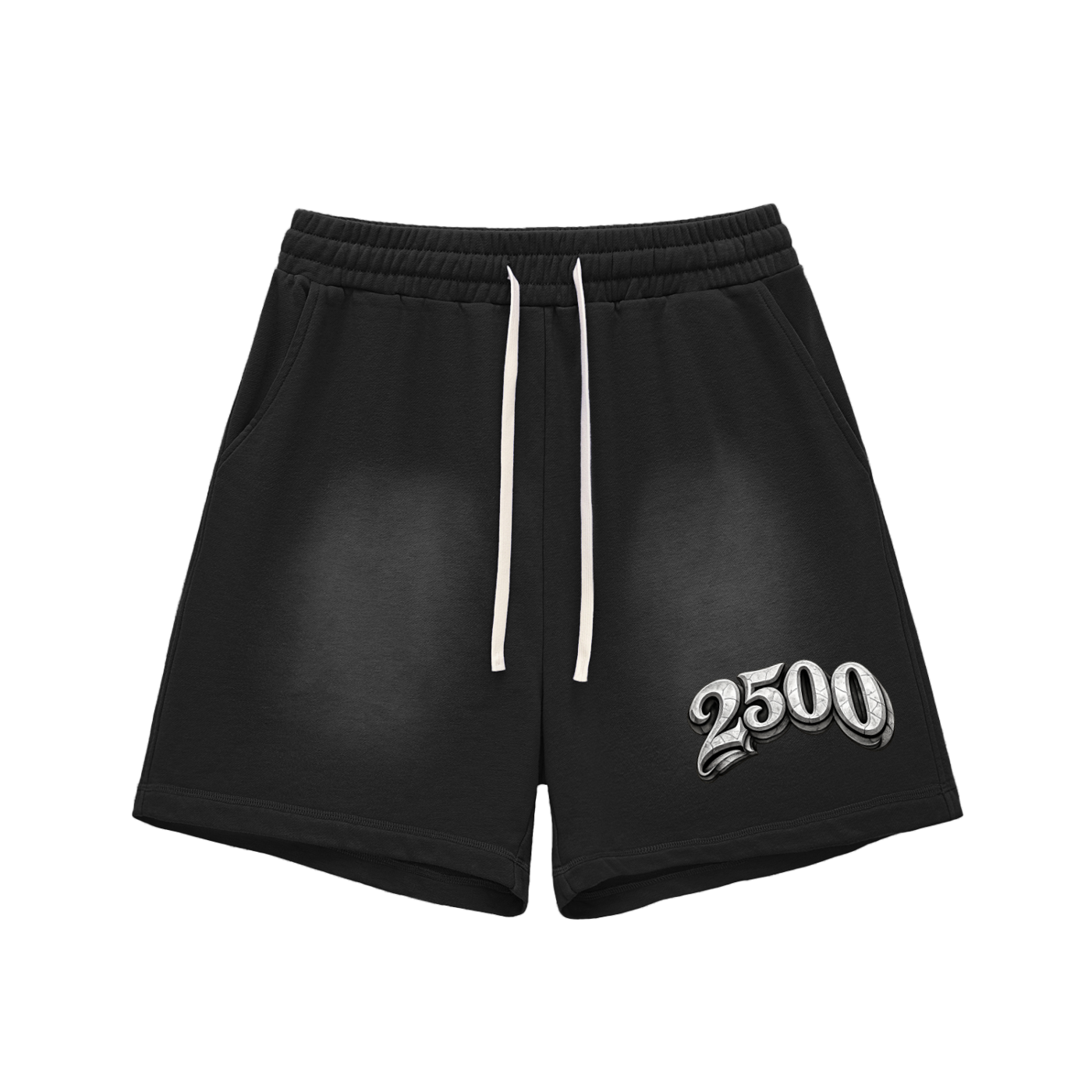 2500 Sun Fade Raw Edge Cotton Shorts