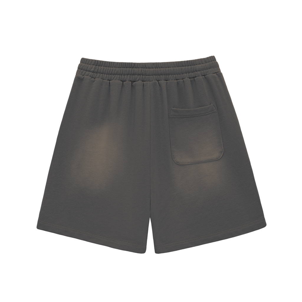 2500 Sun Fade Raw Edge Cotton Shorts