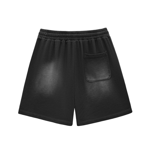2500 Sun Fade Raw Edge Cotton Shorts