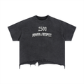 2500 Vintage Wash Boxy Distressed Hem T-Shirt